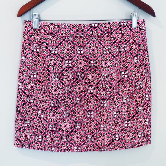 J. Crew Basketweave Mini Skirt Pink Size 4 NEW - Picture 1 of 10